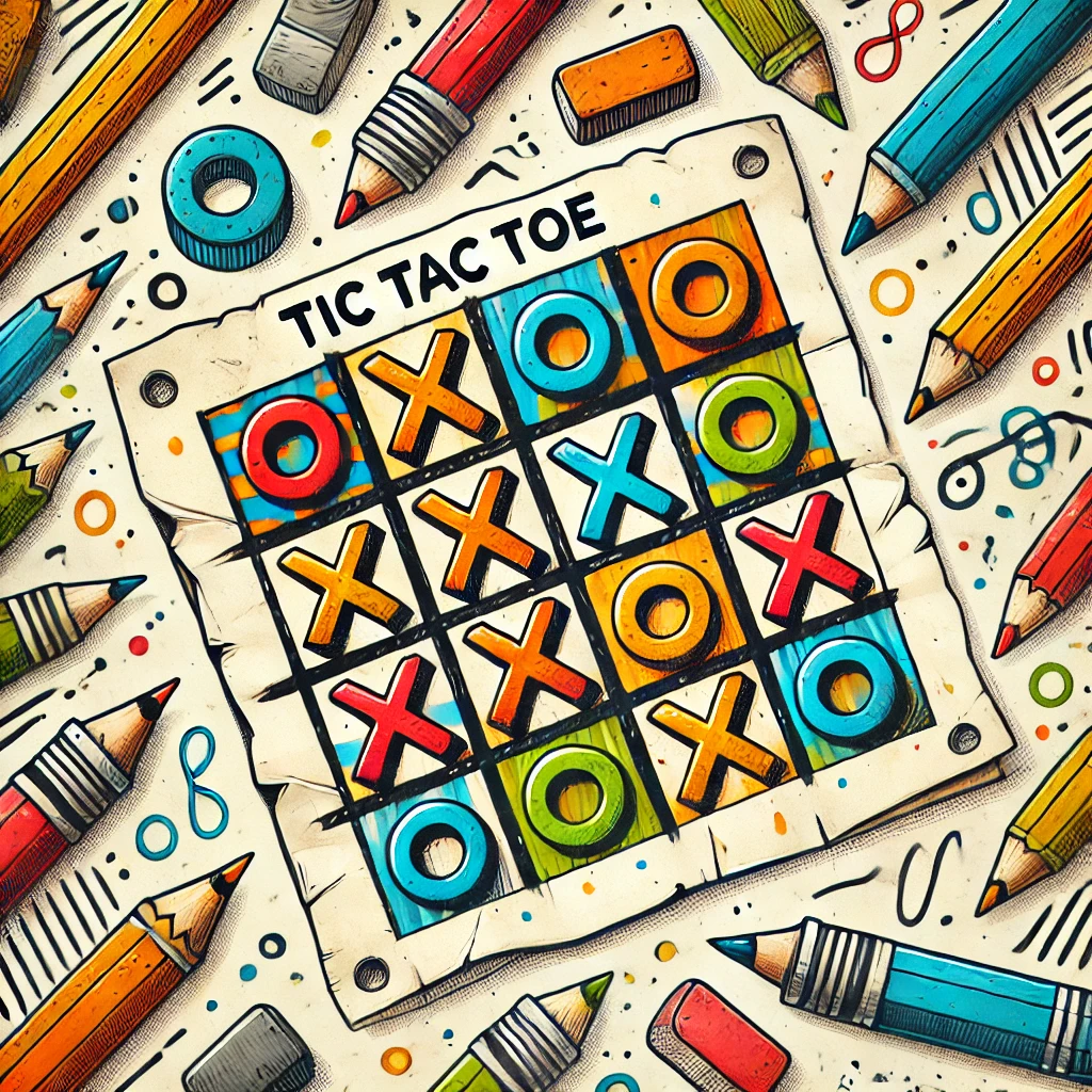 Tic Tac Toe Paper Note Fish